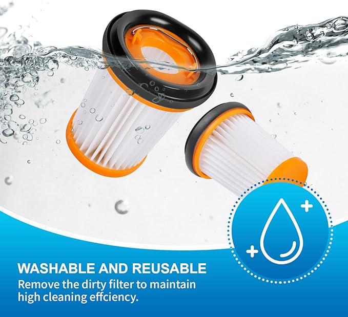 KEEPOW Wandvac Filter Replacement Compatible with Shark WANDVAC Handheld Vacuum WV201 WV200 WV205 WV220, Compare to Part # XHFWV200, 3 Pack