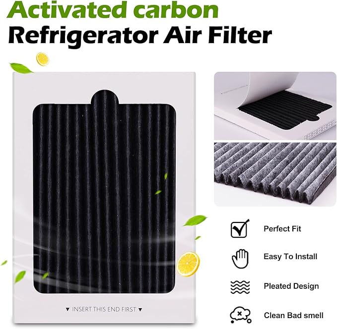 Refrigerator Air Filter Replacement for Frigidaire and Electrolux EAFCBF Fridge Replace 242061001, 242047801, 242047804, Effective Filtration with Activated Carbon Filter (6 Pack)