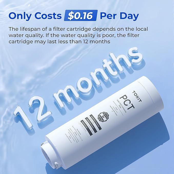 TOKIT PCT Replacement Filter for U1, NSF/ANSI 58 Certified, Reduce TDS, Replacement for U1 Reverse Osmosis System Water Filter, 12-Month Lifetime
