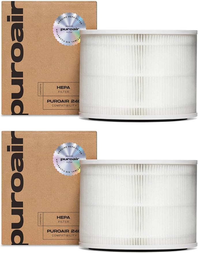 PuroAir 240 Replacement Filter - Genuine Puro Air 240 Filter Replacement - Official PuroAir Air Purifier HEPA Filter with CarbonTech Filters 99.9% of Pollen, Dust, Pet Dander, Smoke, Odors (2PK)