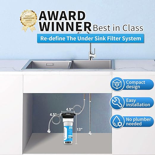 WINGSOL Advanced Replacement Filter Cartridge for Under Sink Water Filter Compatibel with: WS-US-001 Advanced, WS-US-001 Basic, WS-US-001 Advanced (F)
