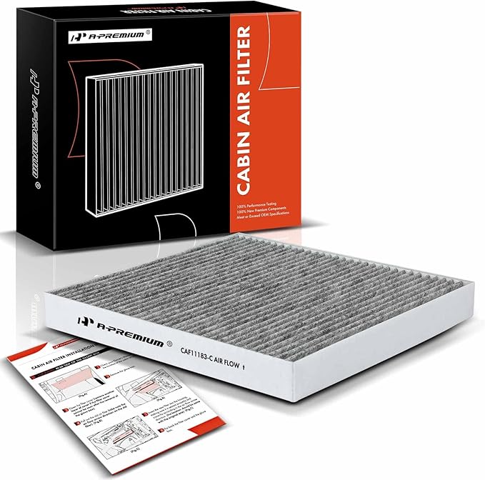 A-Premium Cabin Air Filter with Activated Carbon Compatible with Jeep Grand Cherokee 2011-2014/2016-2017/2019-2021, Grand Cherokee WK 2022-2022 & Dodge Durango 2011-2022, Replace# 68079487AA