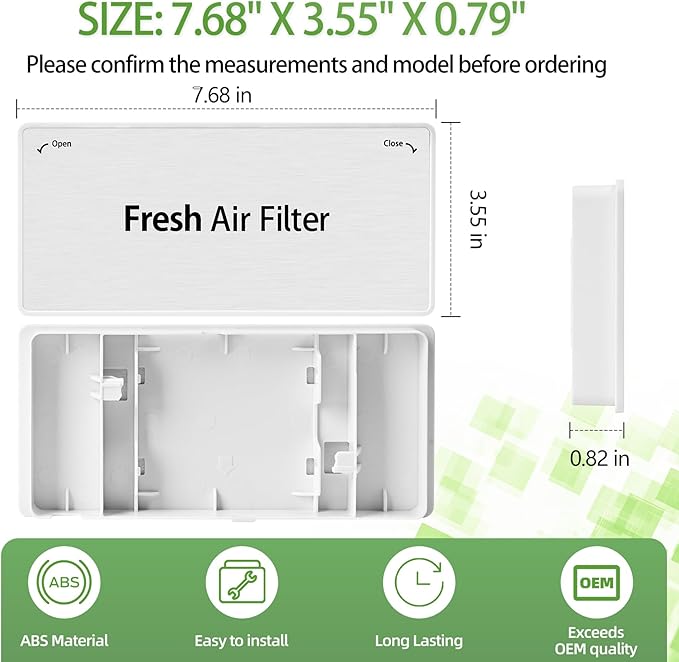 ADQ75493301 Refrigerator Air Filter Cover Replacement, fresh air filter cover Compatible with LG Refrigerator Models LRMVS3006S, LRMDS3006S, LRMVC2306S, LRMDC2306D, LRFVC2406S, LRFDS3016S, LRMDS3006D