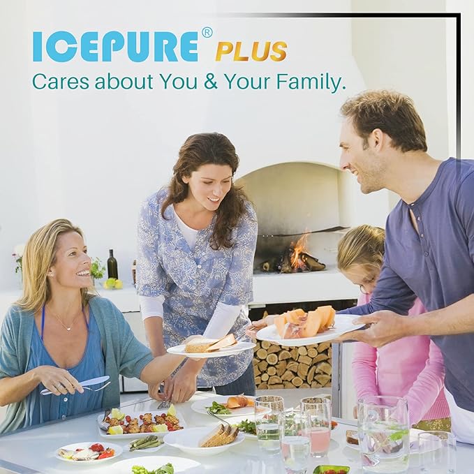 ICEPURE PLUS NSF/ANSI 53&42 DA29-00020B Refrigerator Water Filter,Replacement for Samsung DA97-08006A, DA29-00020A, RF28JBEDBSG, HAF-CIN/EXP, HAF-CIN, KENMORE 469101, RF28HMEDBSR, RF4287HARS,4PACK