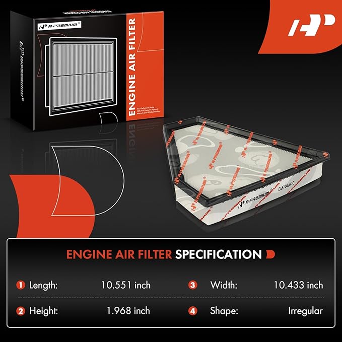 A-Premium Front Engine Air Filter Compatible with BMW 325i 2006, 325xi 2006, 328i 2007-2013, 328i xDrive 2009-2013, 328xi 2007-2008, 330Ci 2006, 330i 2006, 330xi 2006, 128i 2008-2013, 3.0L