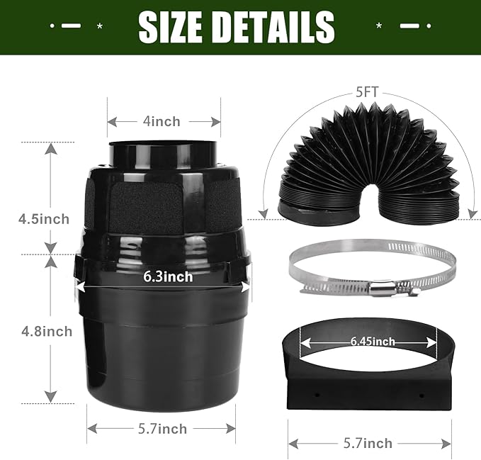Upgraded Version - VIWINVELA 3 IN 1 Indoor Dryer Vent Kit with Lint Trap Dryer Lint Catcher Water Filter Bucket for Electric Dryer (Black Dryer Vent Bucket with Black Hose)