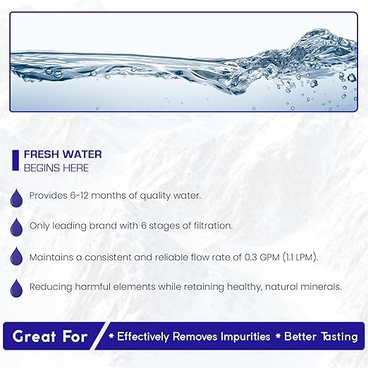 Crystal Quest Arsenic Removal/in-line Water Filter System Filters Up to 1000 Gallons - Inline Water Filtration for Refrigerator, Ice Maker, Water Cooler, Coffee Maker