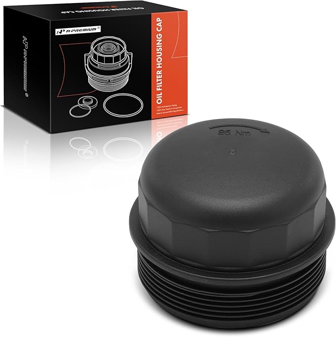 A-Premium Oil Filter Housing Cap Assembly Compatible with Hyundai Sonata 2006-2007, Santa Fe 2007-2009, Azera 2006-2010, Veracruz 2008, Entourage & Kia Sorento, Sedona, Amanti