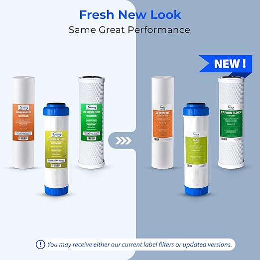 iSpring F3 6-Month Prefilter Water Filter for Standard Undersink/Reverse Osmosis RO Systems
