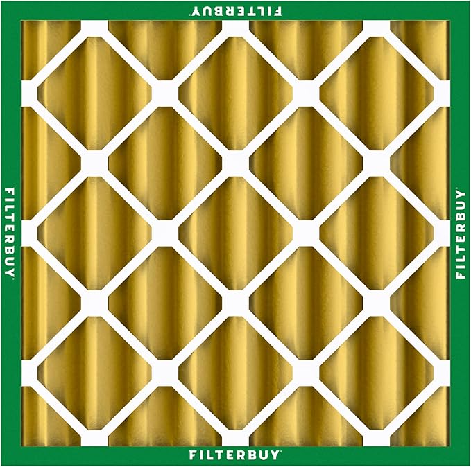 Filterbuy 25x25x4 Air Filter MERV 11 Superior Pet & Allergy Defense (1-Pack), Electrostatic Pleated HVAC AC Furnace Filters Replacement (Actual Size: 24.50 x 24.50 x 3.63)