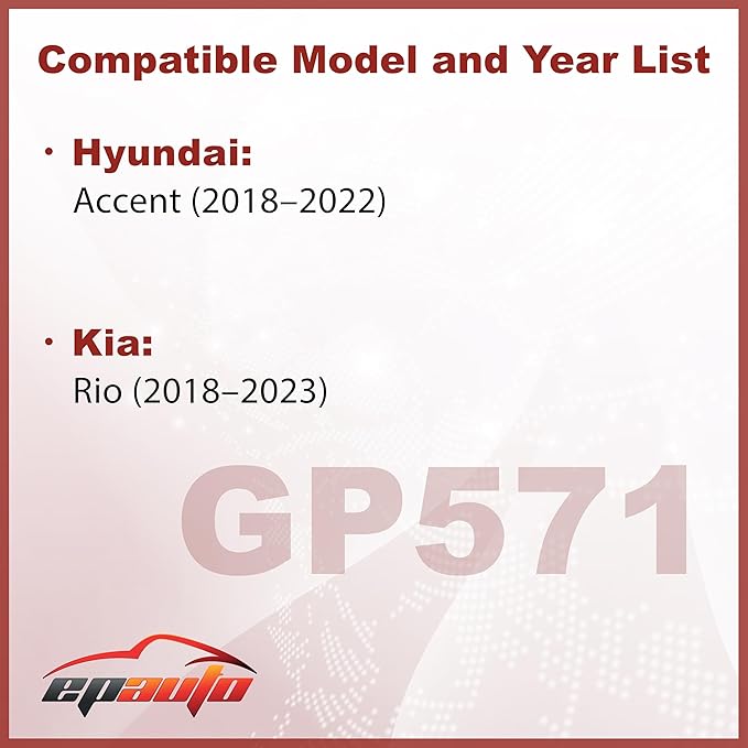 EPAuto GP571 (XA11571) Engine Air Filter, Replacement for Hyundai Accent (2018-2022), Kia Rio (2018-2023) - Rigid Panel Air Filter for Improved Engine Protection, Airflow, and Fuel Efficiency