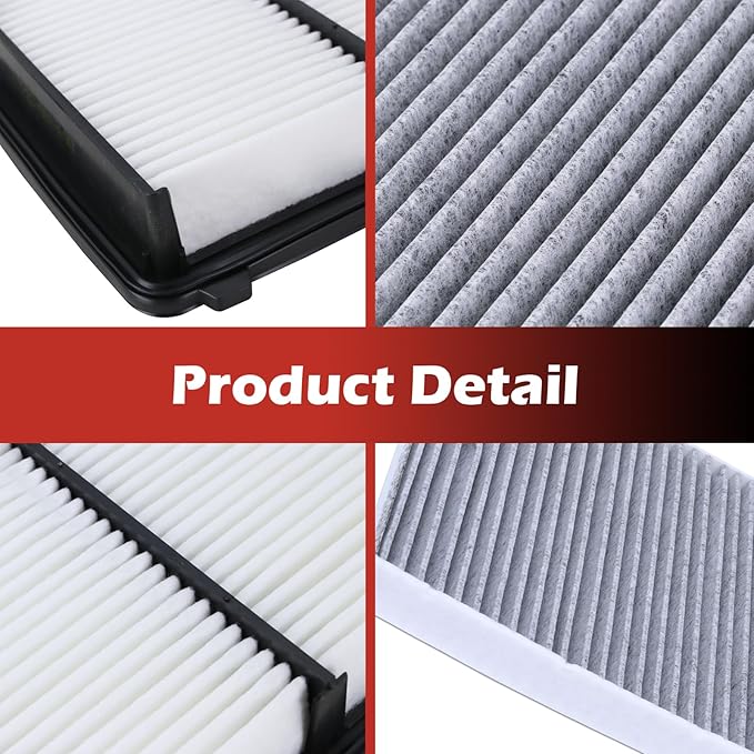 17220-5BA-A00 Engine Air Filter and 80292-TF0-G01 Cabin Air Filter kit Compatible with 2016-2025 Honda Civic 2.0L Naturally Aspirated 2023-2025 HR-V 2.0L Replaces CA12051 WA10416 CF11182 80291-T5R-A01
