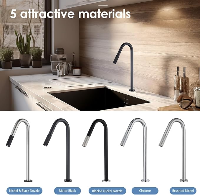 Filtered Water Faucet for Kitchen Sink, Matte Black RO Drinking Water Faucet, Pure Water Filter Tap for Reverse Osmosis Filtration System, Stainless Steel, Matte Black