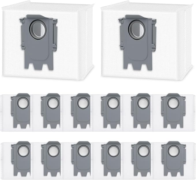 14 Pack Dust Bag Replacement for Roborock Q7 M5+, Q10 S5+/Q10 X5+, Q5, Q5+, Q5 Pro+ Q5 Max+ S8+ S8 Pro Ultra S7 MaxV Ultra S7 Pro Ultra Q7+ Q7 Max+ T8 Q5+ G10S PRO Q7 Max+ Q8 Max+ Robot Vacuum Cleaner