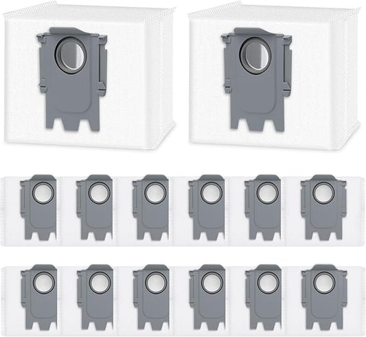 14 Pack Dust Bag Replacement for Roborock Q7 M5+, Q10 S5+/Q10 X5+, Q5, Q5+, Q5 Pro+ Q5 Max+ S8+ S8 Pro Ultra S7 MaxV Ultra S7 Pro Ultra Q7+ Q7 Max+ T8 Q5+ G10S PRO Q7 Max+ Q8 Max+ Robot Vacuum Cleaner