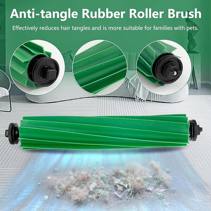 405 Replacement Accessories Parts for iRobot Roomba Plus 505 Combo / 507 Combo Robot Vacuum Cleaner, Vacuum Parts with 1 Main Brush, 3 HEPA Filter, 4 Side Brushes, 4 Dust Bag, 4 Mop Cloths