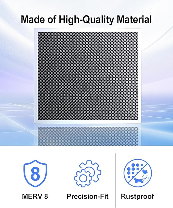 5881 Washable Dehumidifier Filter Fits for AprilAire Whole-House Dehumidifiers Models E080 E100 and Dehumidifying Ventilator 8192A, MERV 8 Replacement Filter 12x13.5x1(Pack of 2)