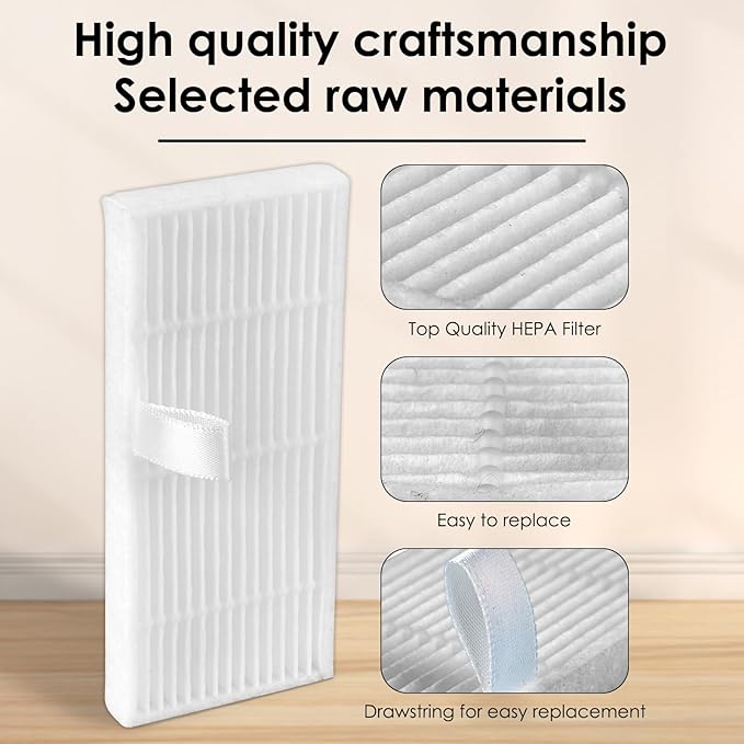(8 Pack) C20 Omni Replacement HEPA Filters Compatible With Eufy C20 Omni Robot Vacuum, Filter Kit, Replacement Parts, Filters Accessories Kit, Vacuum Filters