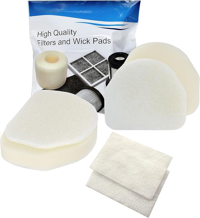 HQRP 4-Pack Foam & Felt Filter Kit Compatible with Shark Navigator NV100, NV100 26, NV105, NV106, UV300, UV300 26 Upright Vacuum Cleaner