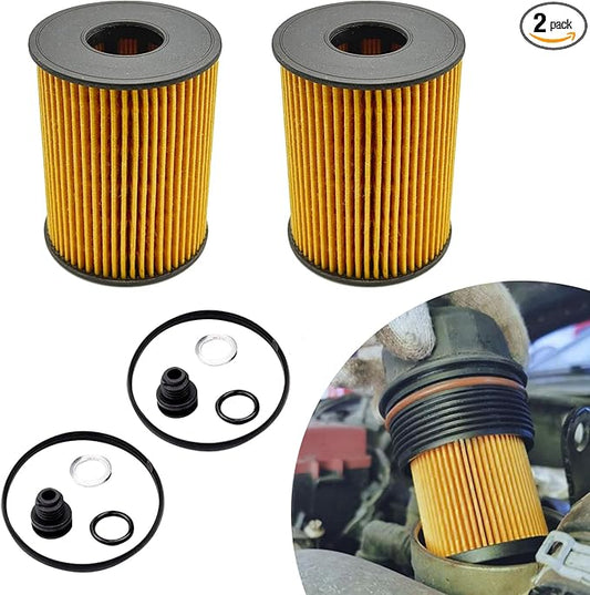 2PCS 26350-2S000 Oil Filters, Oil Filter for My Car, 263502S000 26350-2R000 Filters Includes Gasket and O-Rings, Car Accessories Compatible with Sonata 2022-2023 Tucson 2.5L Kia Sorento 2.5 L