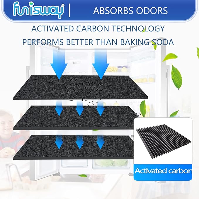 Refrigerator Air Filter Replacement 6 Pack - Carbon Activated Filter Compatible with Frigidaire & Electrolux Pure Air Ultra Reduce Odors for EAFCBF, PAULTRA, RAF1150, 242047801, 242047804,242061001