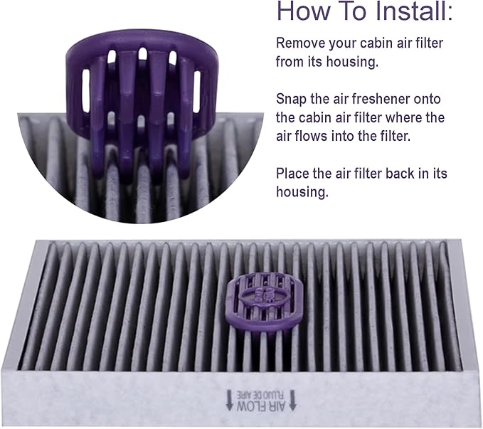 Premium Guard Cabin Air filter PC99273 with Lavender Cabin Filter Air Freshener | Fits 2017-19 Hyundai Ioniq, 2017-22 Kia Niro, 2019-22 Niro EV