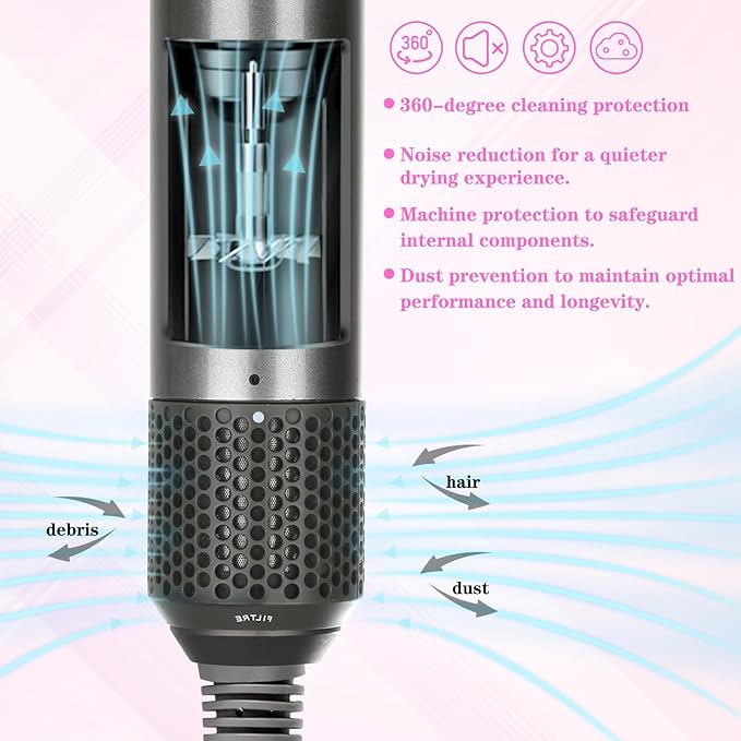 Outer Filter Cover Replacement for Dyson Airwrap Hair Styler HS01 HS05 HS08 Models Outer Strainer Magnetic Filter Cage Replacement Parts