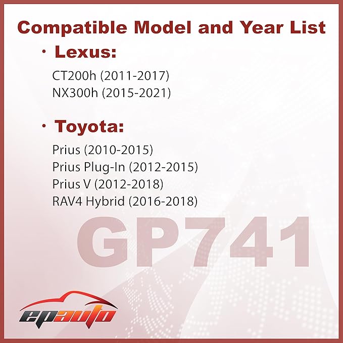 EPAuto GP741 (CA10741) Hybrid Engine Air Filter, Replacement for Toyota Prius, Prius V, Prius Plug-In, RAV4 Hybrid, Lexus CT200h, NX300h – Fits Select Models 2010-2021