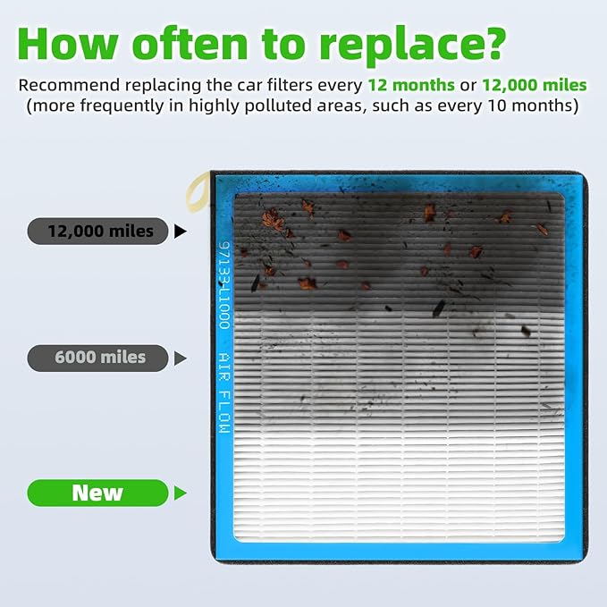 AUTOKAY Cabin Air Filter With Activated Carbon Fits for Hyundai Elantra N Santa Fe Cruz Sonata Ioniq 5 6 for Kia Sorento Sportage K5 EV6 EV9 Niro for Genesis GV60 RE# 97133-L1000 97133-N9100 CAF10079P