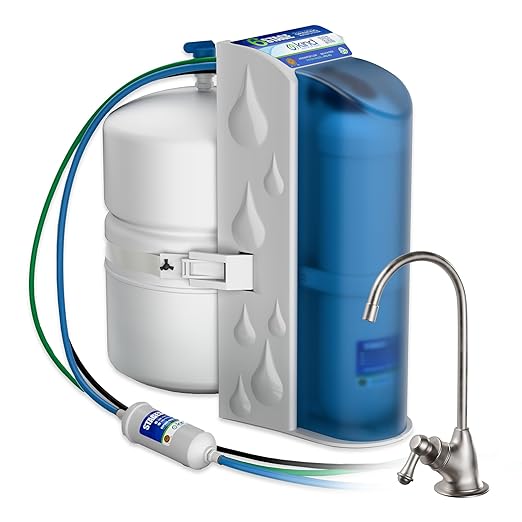 Kind Water 6-Stage Reverse Osmosis Drinking Water System with (Brushed Nickel Faucet (Brushed Nickel)