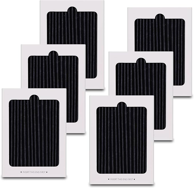 Refrigerator Air Filter Replacement for Frigidaire and Electrolux EAFCBF Fridge Replace 242061001, 242047801, 242047804, Effective Filtration with Activated Carbon Filter (6 Pack)