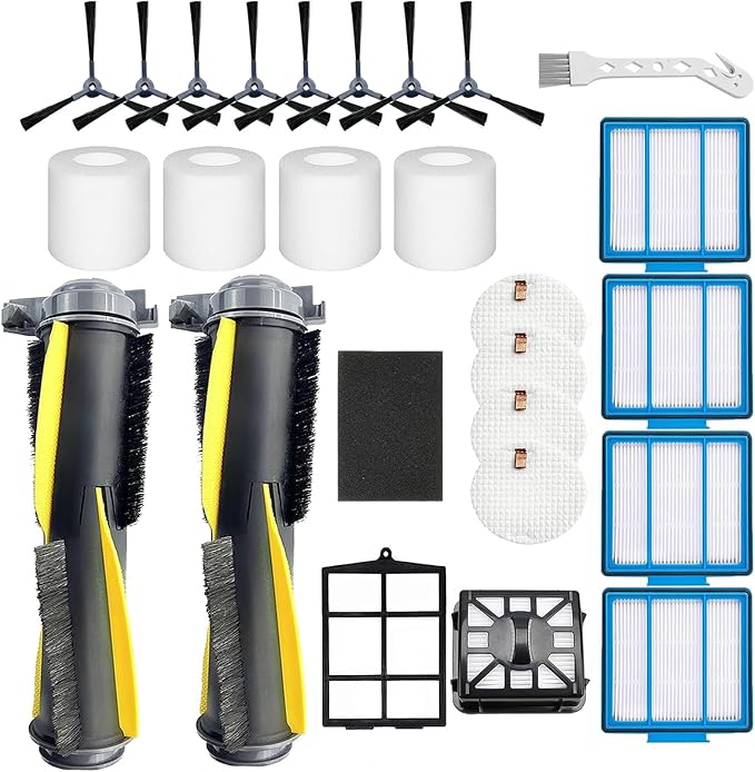 Accessories Kit for Shark IQ R101AE (RV1001AE) IQ R101 (RV1001) AV911S EZ AV1010AE IQ Robot Vacuum Cleaner Replacement Parts Pack of Main Brush, Filters, Side Brushes