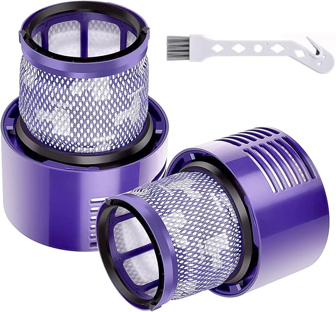 2 Pack Replacement V10 Filters for Dyson V10 Cyclone Series, V10 Animal, V10 Absolute, V10 Total Clean, SV12, Replace Part 969082-01