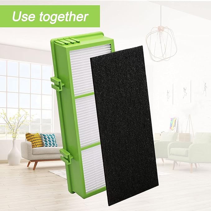 Filter Compatible with Holmes Aer1 Series, Replacement Parts # HAPF300AH-U4R, HAP242-NUC (4 True Replacement + 8 Booster Pre-Filter)