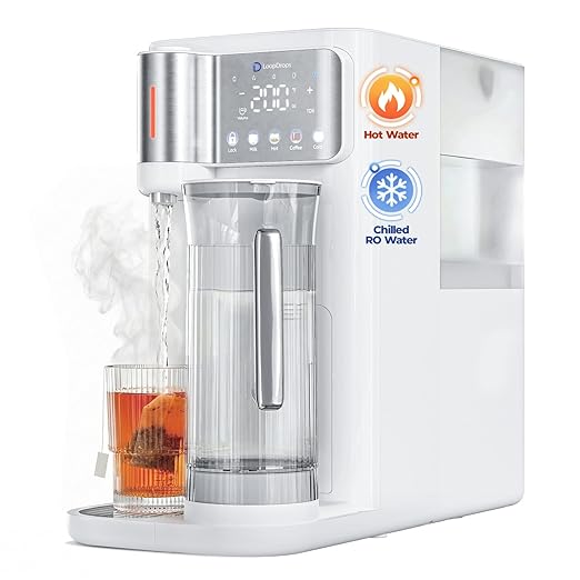 Countertop Reverse Osmosis System, 6-Stage RO Water Filter with Chilled Water, Dual Water Path, Mineralization & TDS Display, Portable Purifier for Home Office (G1 Pro Cold●Hot)