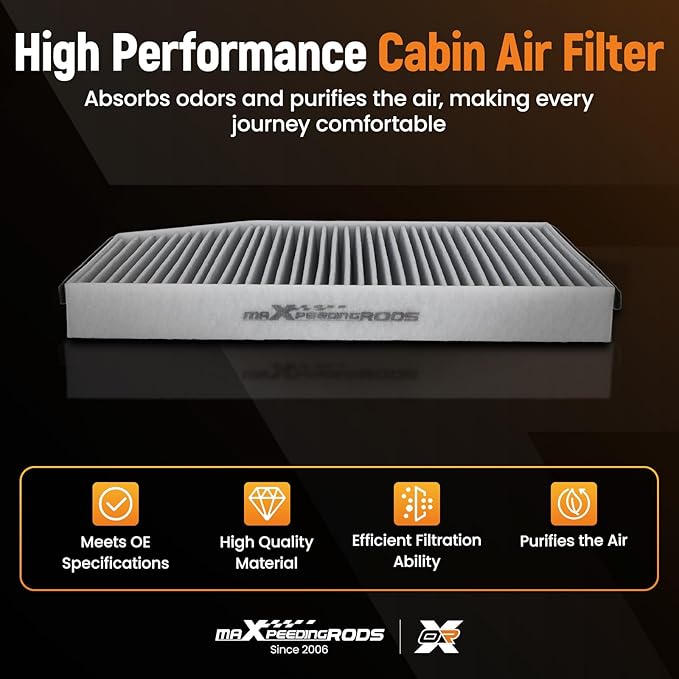 maXpeedingrods CF11436 Cabin Air Filter with Activated Carbon for Audi A5, A6, A7, A8, RS7, S6, S7, S8, for Bentley Mulsanne 6.8L 2011-2020, Replacement for CAF4439, 042-2188