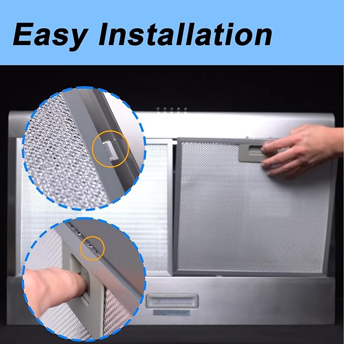 2-Pack Range Hood Grease Filters 14-3/8 X 13-1/2 Inches Compatible with Vissani 30-inch Pyramid Wall Mount Range Hood 5-Layer Aluminum Mesh Replace#: WA0575