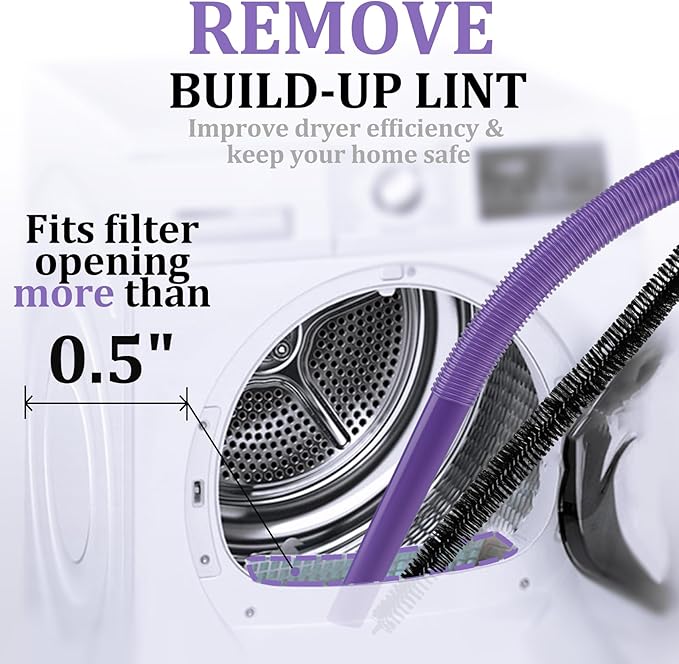 Dryer Vent Lint Vacuum Atttachments for Dyson V15 V15s Gen5 V12 V11 V10 V9 V8 V7 Detect Absolute Cyclone Outsize Slim Vacuum Cleaner Crevice Flexible Dryer Lint Remove Tool Cleaner Kit