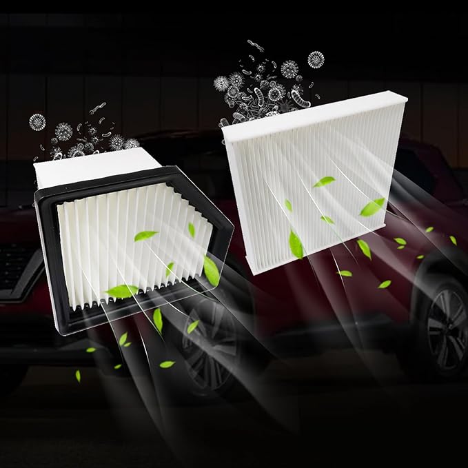 FZJDSD Engine Air Filter & Cabin Air Filter Combo Set 16546-6RA0A 27277-6RC0A Compatible with Nissan Rogue 2021 2022 2023