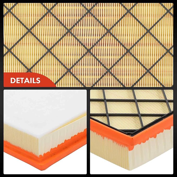 A-Premium Engine Air Filter Compatible with BMW E70 Series X5, 2009-2013, L6 3.0L, Diesel, Flexible Panel
