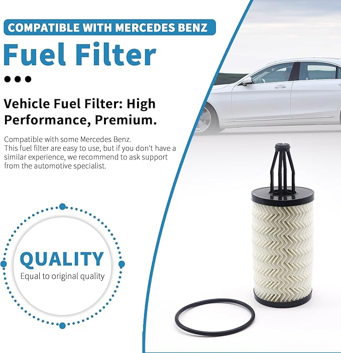 Engine Oil Filter 2761800009 Compatible with Mercedes Benz C, CLS, E, CLE, S, ML, SL Series Replace C43 AMG E400 E43 AMG GLC43 AMG GLE350 GL