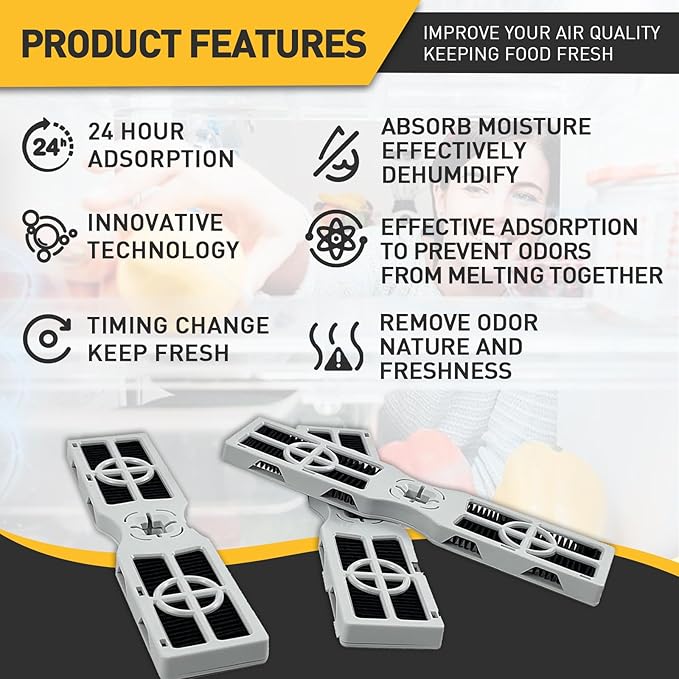 3-Pack FRGPAAF2 Air Filter Compatible with Frigidaire - Replacement Filter for Frigidaire Air Conditioners & Refrigerators - PureAir AF-2 Air Filter