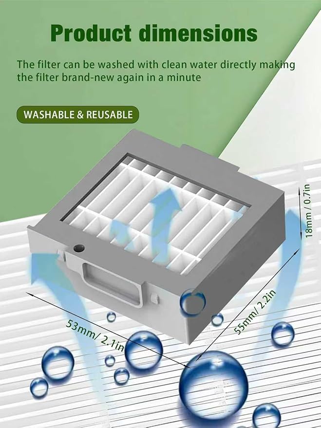 Max 705 & 504 HEPA Filters Replacement Parts for iRobot Roomba Max 705 Vac, Roomba Plus 504 Vac Robot Vacuum, 6-Pack