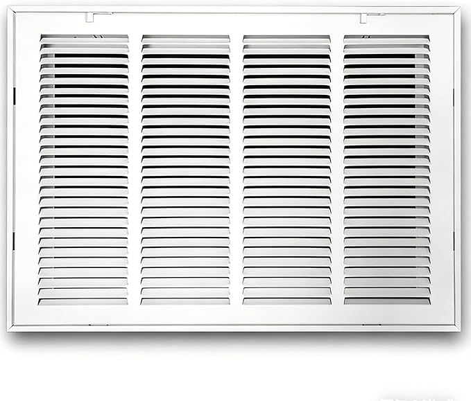 Fancat Return Air Filter Grille for 20x16 Ducts, Steel Vent Cover Grille with Removable Door for 1“ Filters | Suitable for Sidewall & Ceiling | White Coating | Outer Dimensions: 22 5/8” W x 18 5/8" H