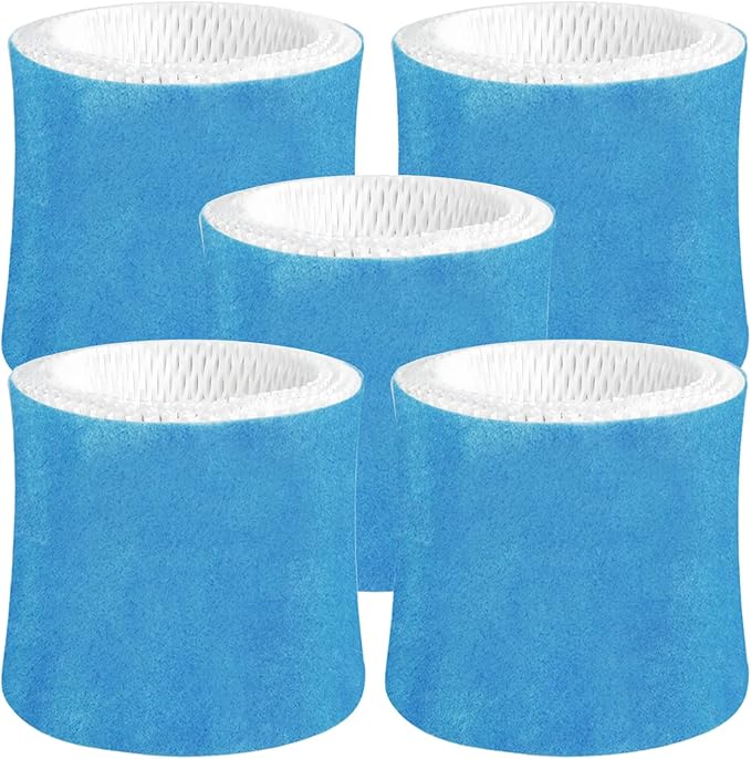Humidifier Wicking Filter Replacement 2.0 Compatible with Canopy Bedside and Nursery Humidifier 2.0, Wood Pulp & Paper Filter, 5 Pack (Blue)