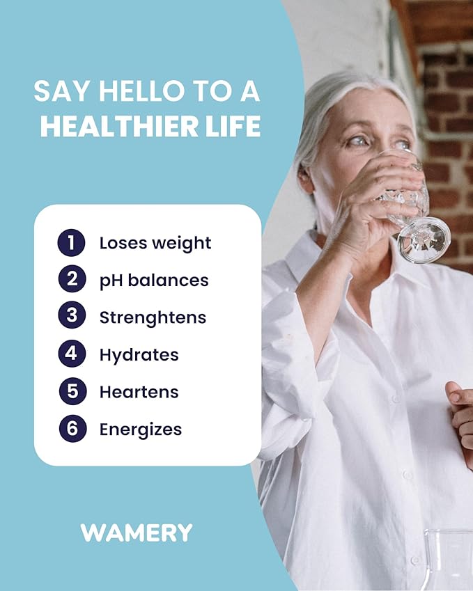 Wamery Alkaline Refrigerator Water Filter Replacement - Model DA97-17376B (HAF-QIN/EXP), 6-Month/300-Gallon, Twist-In Tool-Free Install, IAPMO to NSF/ANSI 42, Leak-Free Seal, 1 Pack