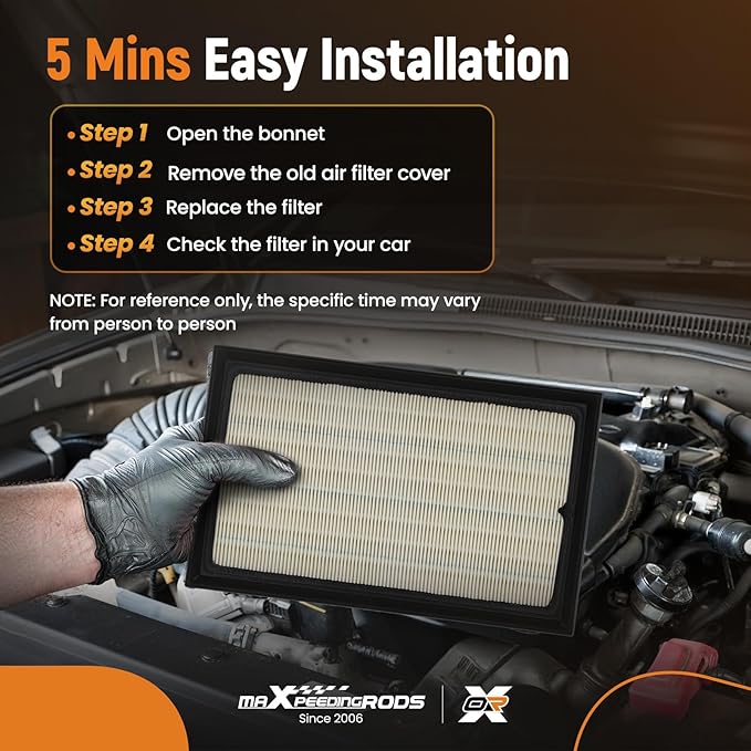 maXpeedingrods CA12777 Engine Air Filter Fit for Volkswagen Golf 2019-2021, Golf SportWagen 2019, Jetta 2019-2021, Jetta 2022-2023, Taos 2022-2023, L4 1.4L 1.5L, Replacement for AF3635, PA99512
