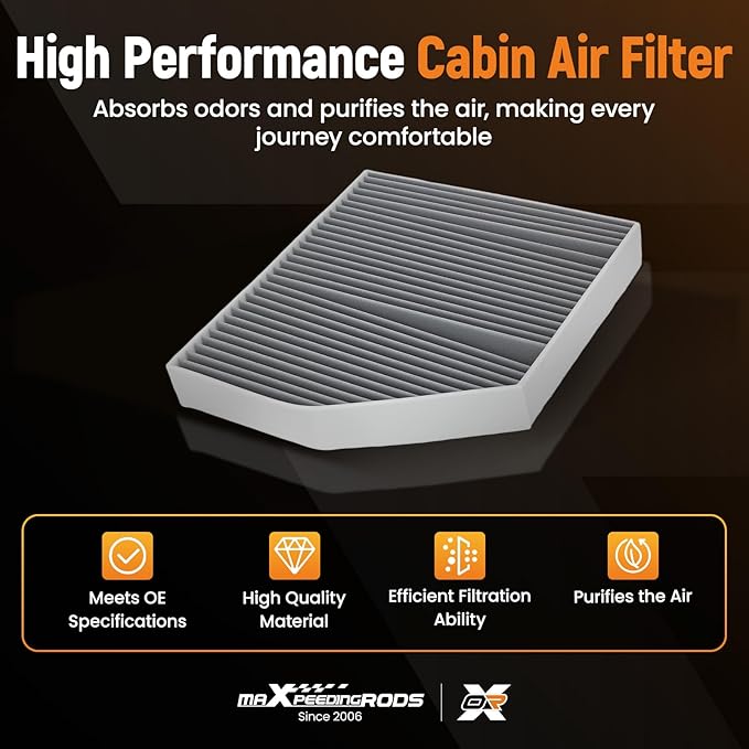 maXpeedingrods CF11855 Cabin Air Filter with Activated Carbon for Mercedes-Benz C43, AMG GT 43, C300, C350e, CLS450, E300, E400, GLC300, GLS450, GLS550, GLE63