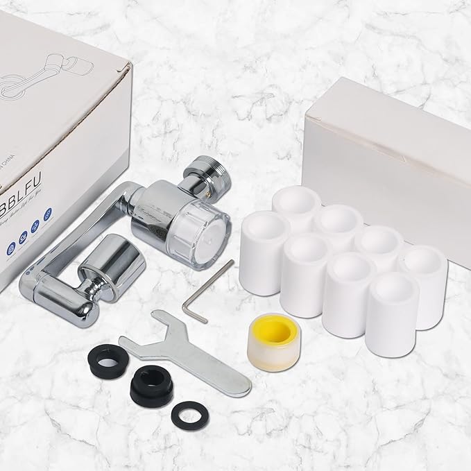 Filtered Faucet Aerator 1080° Rotating Faucet Extender Aerator,Bathroom Sink Filter Faucet Extender for Bathroom Sink,Universal Splash Sink Filter Water Faucet For Skin/Eye/Face