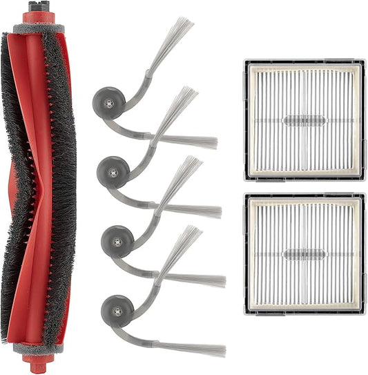 (7 Pack) Q10 S5/ S5+ Replacement Parts Compatible with Roborock Q10 X5/ X5+ Robot Vacuum Cleaner, 1 Roller Brush, 4 Side Brushes, 2 HEPA Filters, Accessories Kit